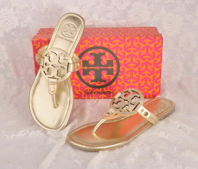 2014 New Tory Burch Miller Sandal Gold on Sale